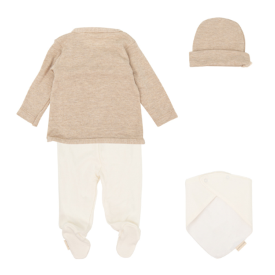 Set de nacimiento 4 piezas bambú lino - Imagen 2