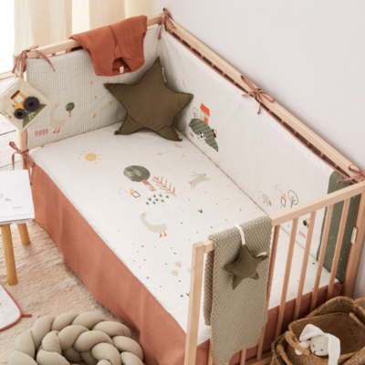 Colcha edredón+Protector para cuna Granja