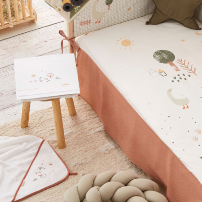 Juego de sábanas algodón para minicuna Granja - Imagen 2