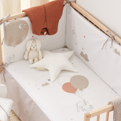 Colcha edredón+Protector para cuna Jolie lino