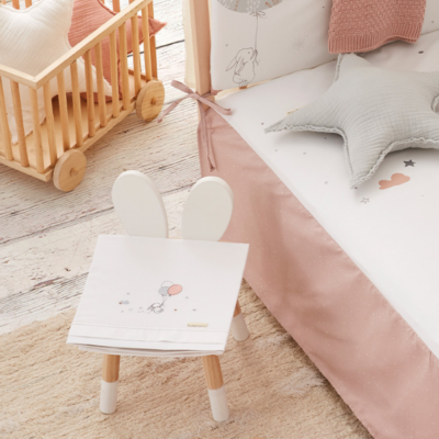 Juego de sábanas algodón para carrito Jolie rosa - Imagen 2