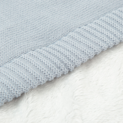 Manta Tricot dots azul grisáceo - Imagen 2