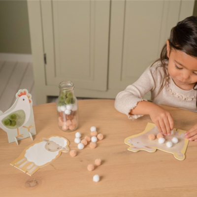 Tarjetas de pompones pequeña granja - Imagen 3