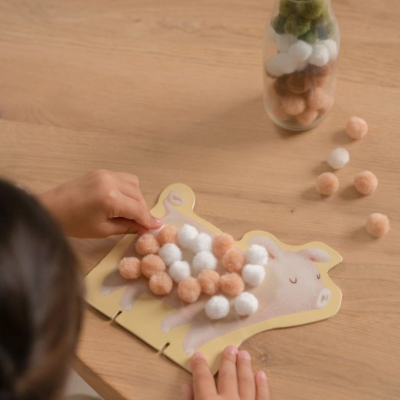 Tarjetas de pompones pequeña granja - Imagen 2