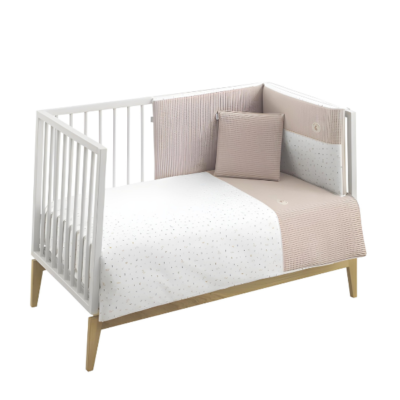 Funda nórdica con protector para cuna de 70 Rabbit beige