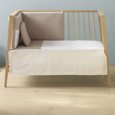 Colcha con protector para cuna de 60 Rabbit beige - Imagen 2