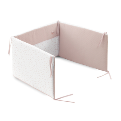 Funda nórdica con protector para cuna de 60 Plumeti rosa - Imagen 5