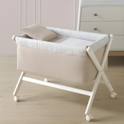 Moisés madera blanca Plumeti rosa - Imagen 2