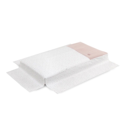 Colcha con protector para cuna de 60 Plumeti rosa - Imagen 7