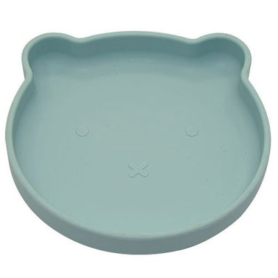 Plato de silicona osito verde