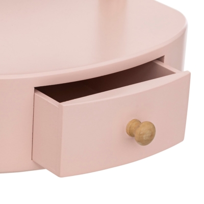 Tocador infantil rosa con espejo - Imagen 3