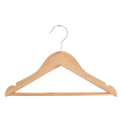 Pack de 4 perchas infantiles de madera natural - Imagen 3