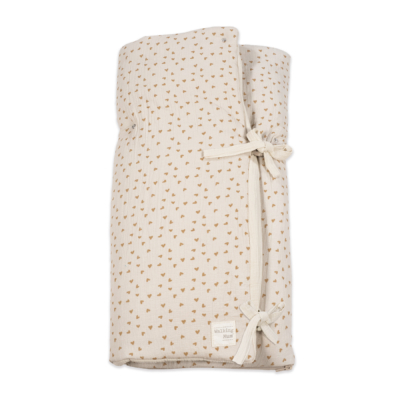 Saco 2 en 1 Arrullo-manta corazones Poppy canela - Imagen 3