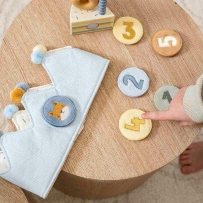 Corona de cumpleaños con números 1 al 5 azul - Imagen 3