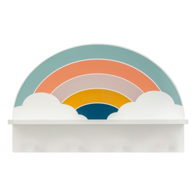 Perchero infantil con estantería Arco Iris