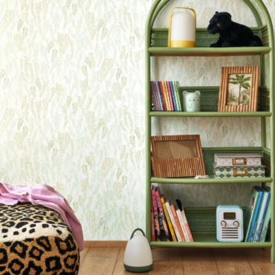 Papel pintado Érase una vez Walk in the Jungle Vert feuille - Imagen 2