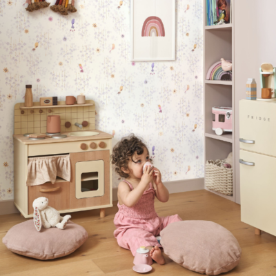 Papel pintado Érase una vez Tropical Birds Parme - Imagen 3