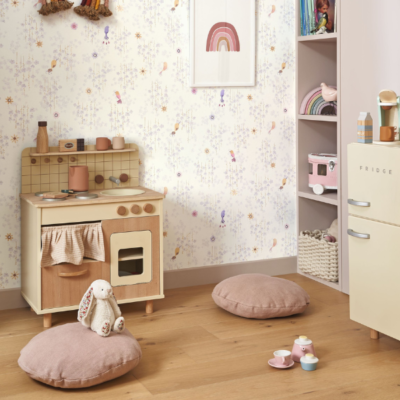 Papel pintado Érase una vez Tropical Birds Parme - Imagen 4