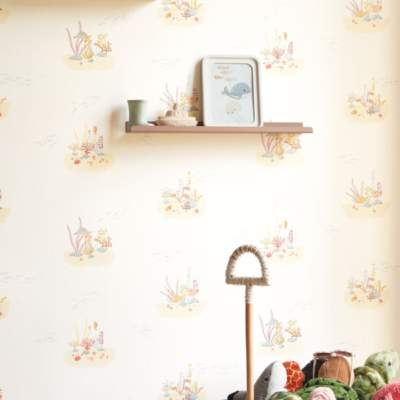 Papel pintado Érase una vez Coral Reef Rouge corail - Imagen 3