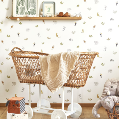 Papel pintado Érase una vez In the Jungle Vert feuille - Imagen 2