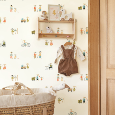 Papel pintado Érase una vez Neighbors Of The Village Multicolor - Imagen 2