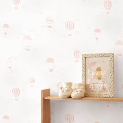 Papel pintado Érase una vez Balloons in the Clouds Rose blush - Imagen 2