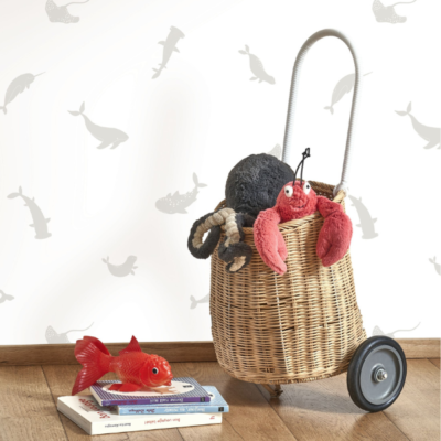 Papel pintado Érase una vez Poetic Sea Gris baleine - Imagen 2