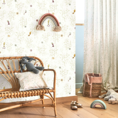 Papel pintado Érase una vez Tropical Birds Vert amande - Imagen 2