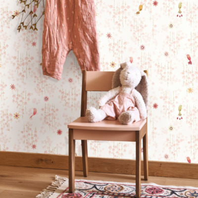 Papel pintado Érase una vez Tropical Birds Rose blush - Imagen 2