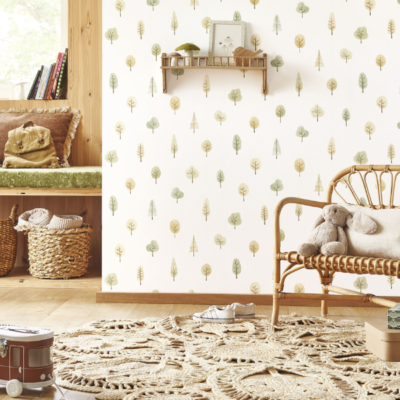 Papel pintado Érase una vez Walk in the park Vert feuille - Imagen 3