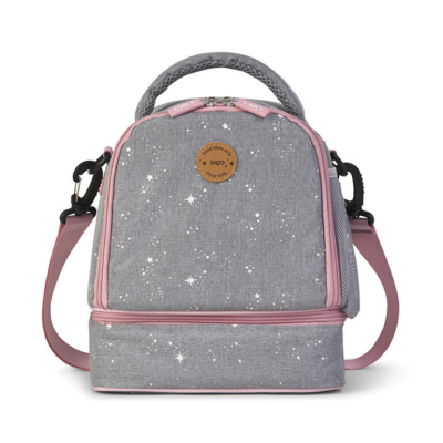 Bolsa térmica Galaxy gris-rosa