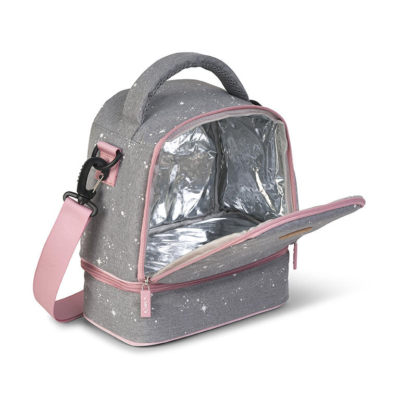 Bolsa térmica Galaxy gris-rosa - Imagen 2