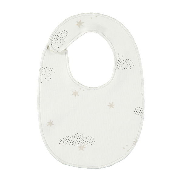 Babero-Starry---babyclic pack de dos baberos Starry night blanco - Imagen 1