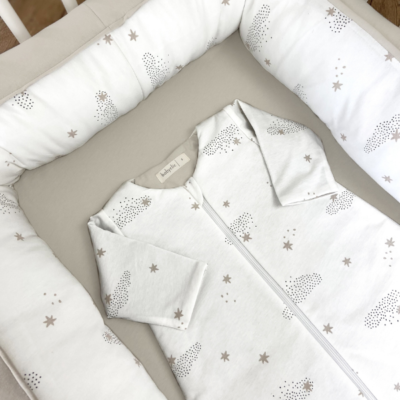 Rulo protector para cuna Starry night blanco - Imagen 2