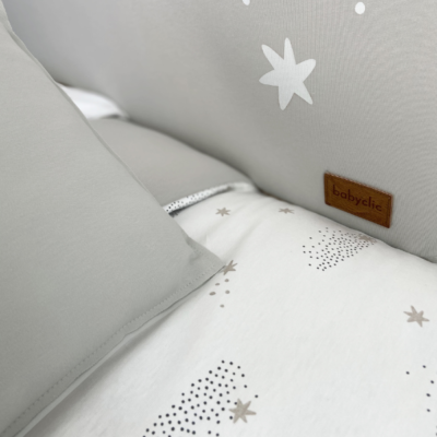 Protector para cuna  de 70cm. Starry night blanco - Imagen 2