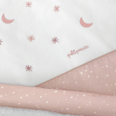 Funda nórdica+protector+relleno de 60x120cm Cosmos rosa - Imagen 2