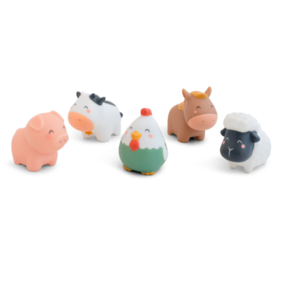 Set de 5 juguetes de baño Funny Farm