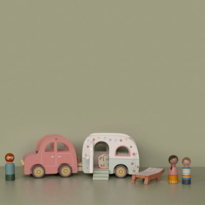 Set de coche y caravana de madera - Imagen 4