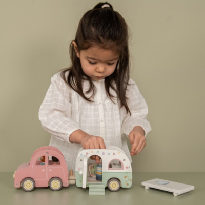 Set de coche y caravana de madera - Imagen 2