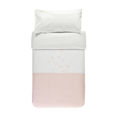 Funda nórdica+protector+relleno de 60x120cm Cosmos rosa - Imagen 4