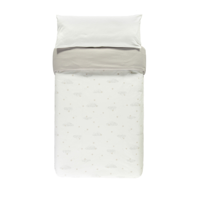 Funda nórdica+protector+relleno de 60x120cm Starry night blanco - Imagen 2