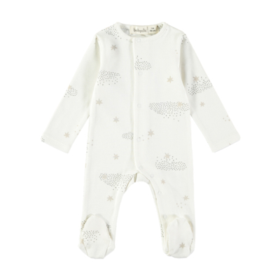 Mono con pies Starry night blanco 3 meses