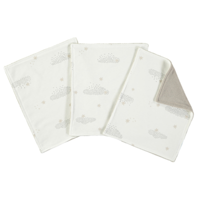 Pack de 3 toallitas Starry night blanco