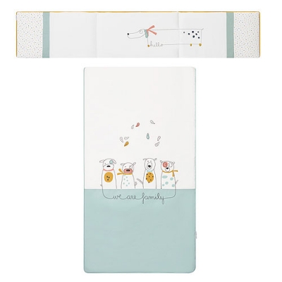 Colcha con protector para cuna de 60x120cm Family
