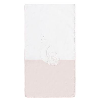 Colcha con protector para cuna de 60x120cm Teddy rosa - Imagen 2