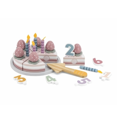 Tarta de cumpleaños de madera