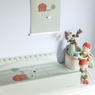 Cambiador y medidor plastificado Funny Farm - Imagen 2