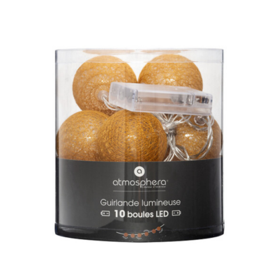 Guirnalda decorativa con 10 Luces Led Mostaza - Imagen 2