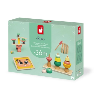 Caja regalo con 4 juguetes para 3 años