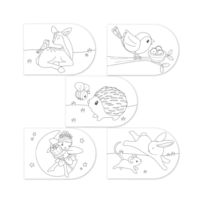 Libro de acuarelas para colorear Fairy Garden - Imagen 3